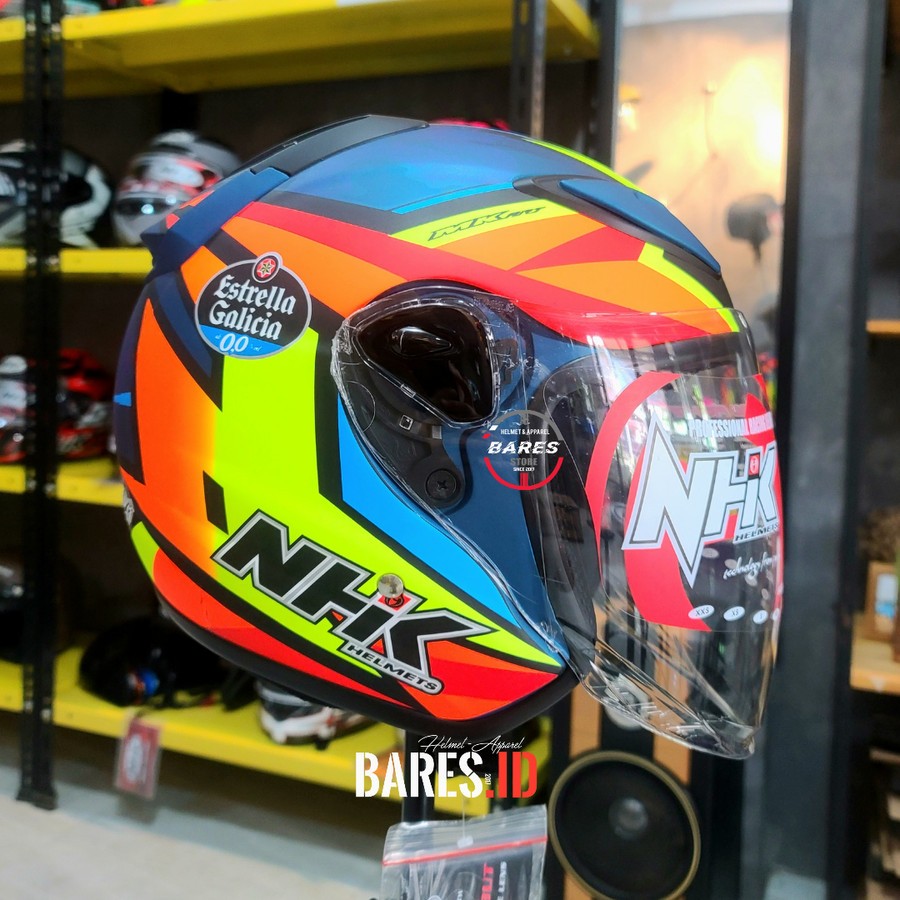 NHK R6 Ryusei Dark Blue Doff Half Face Single Visor