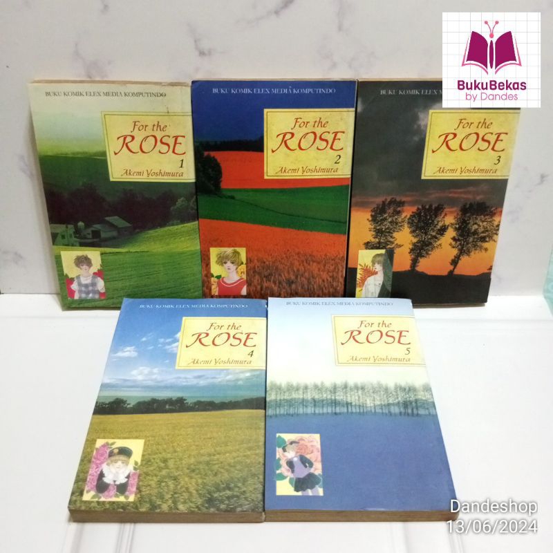 For The Rose by Akemi Yoshimura - Set 1-9 (Elex Media) Komik Manga Bekas Preloved Cabutan