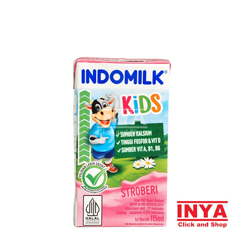 

Indomilk Kids Rasa Stroberi 115ml - Minuman Susu Anak - Strawberry Milk Drink