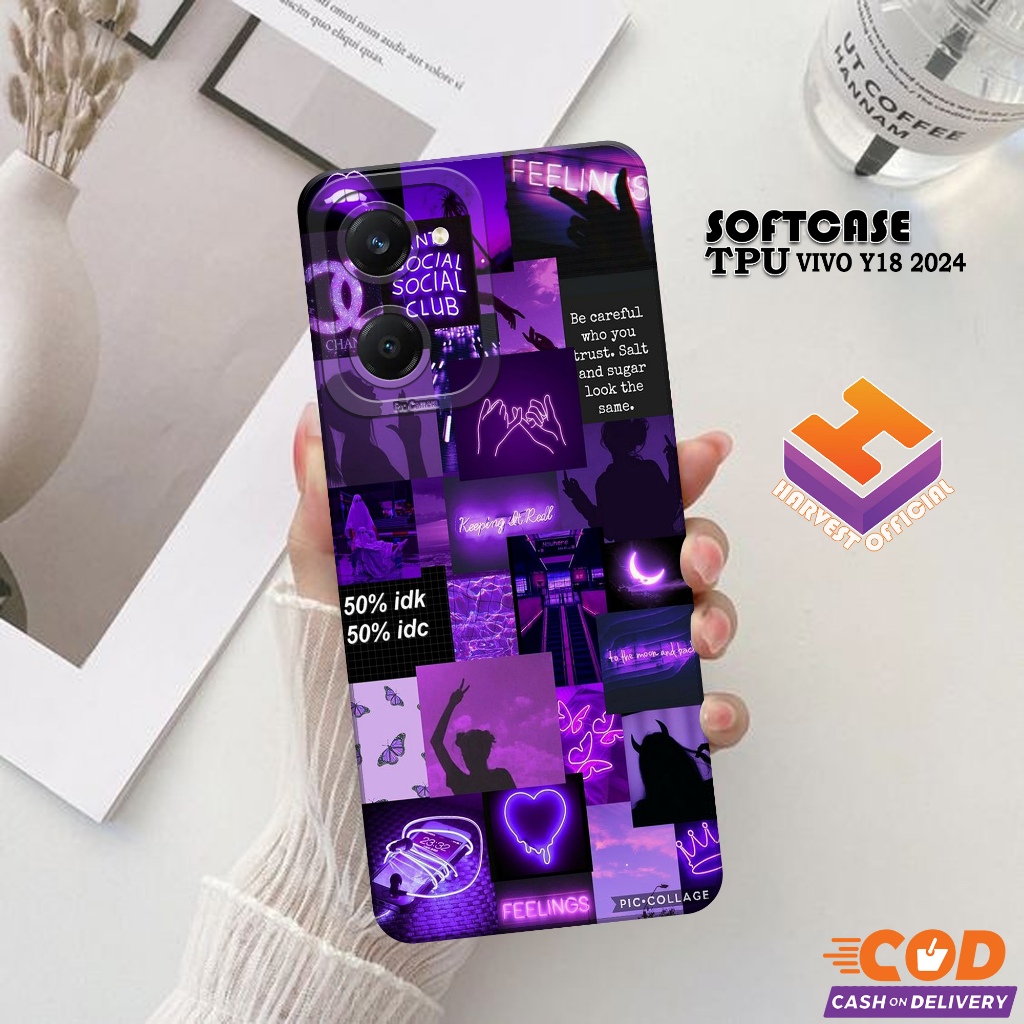 Case Hp VIVO Y18 2024 - Soft Pro Camera - Softcase VIVO Y18 2024 - Casing VIVO Y18 2024 - Kesing VIV