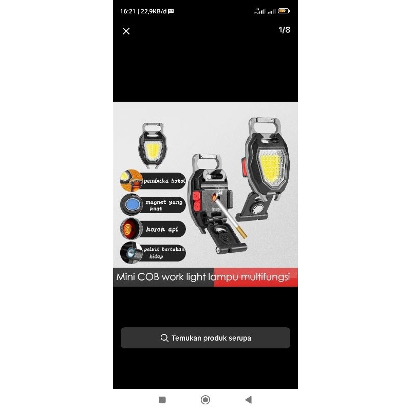 Lampu LED W5154 Multifungsi Bara Api / Lampu Camping Hiking