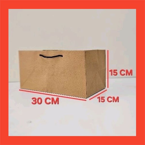 

Paperbag Brownies besar 30 Polos Coklat size 30 x 15 x 15 ( P x L x T)