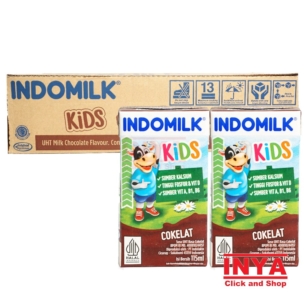 

Indomilk Kids Rasa Chocolate 40x115ml BOX - Minuman Susu Anak - Chocolate Milk Drink