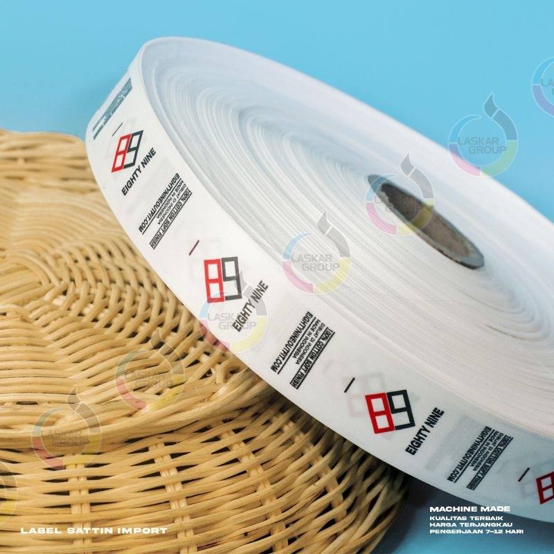 

label satin printing label satin tebal label satin premium label washing 2 warna