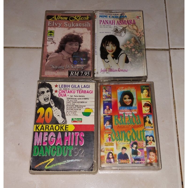 kaset Dangdut Indonesia ELVY SUKAESIH-Sayang Di Sayang / NINI CARLINA-Panah Asmara / 20 MEGA HITS KA