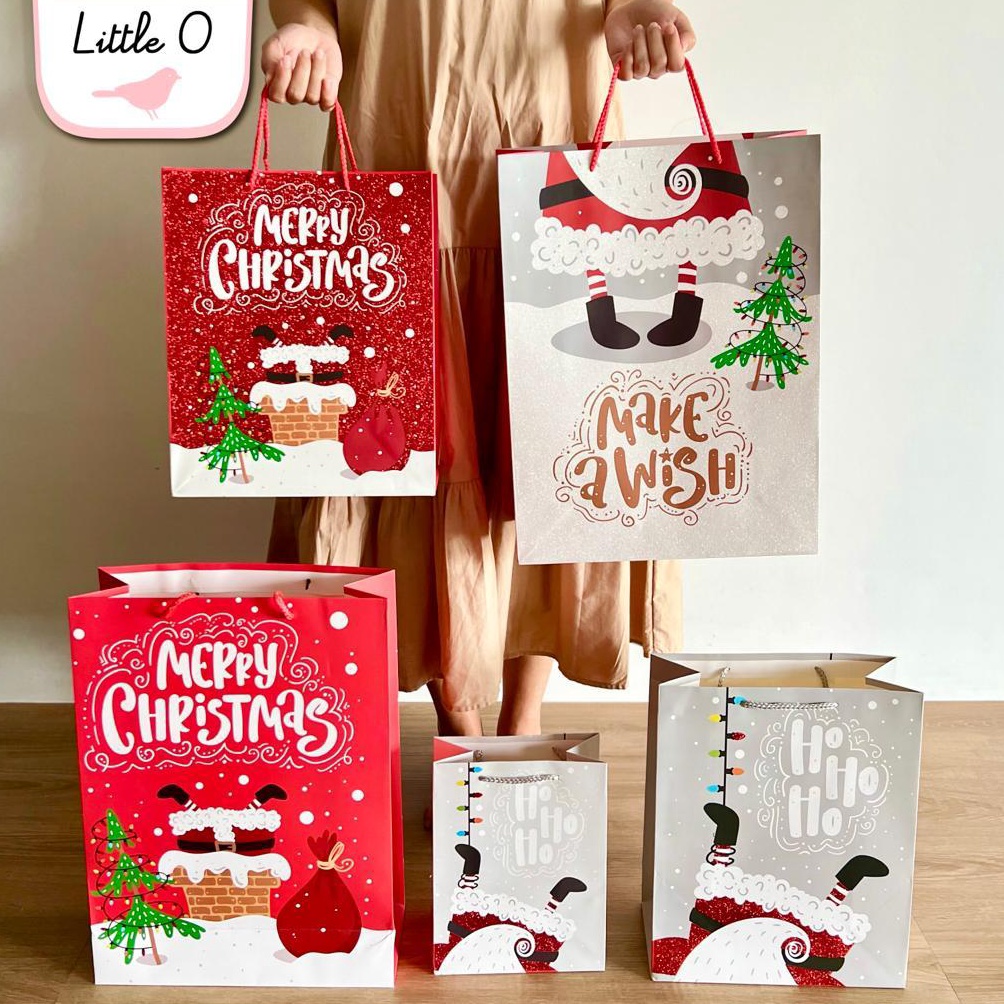 

TERUPDATE Little O Christmas Paperbag Kantong Kertas Tas Goodie Bag Natal Kantong Hadiah Natal Kantong Natal