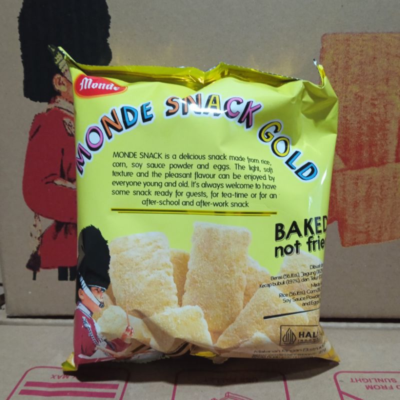 

MONDE SNACK GOLD 30 gram 1 dus isi 45pcs