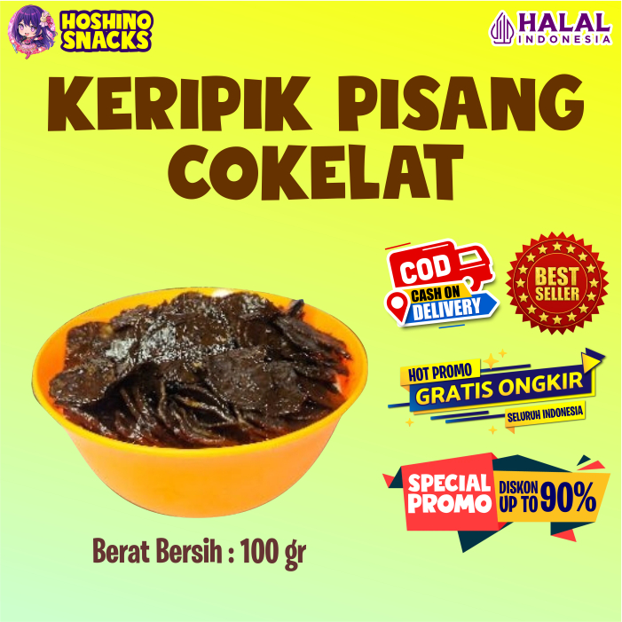 

Keripik Pisang Cokelat Hoshino Snacks