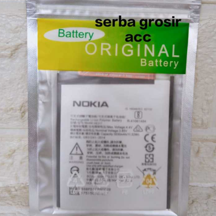 Baterai Original NOKIA 6 / TA-1021 / TA-1033 / TA-1000 / TA-1003 / TA-1025/ TA-1039 Kode Battery HE3