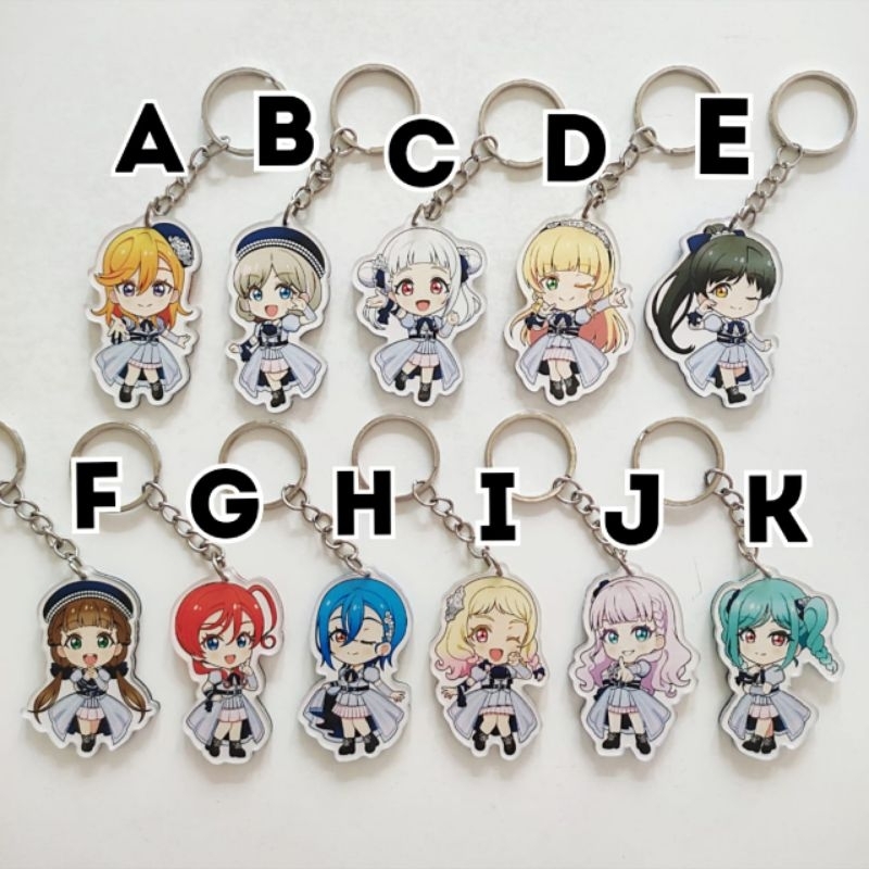 Keychain Anime Love Live Superstar 2 Gantungan Kunci Akrilik Ganci Merchandise