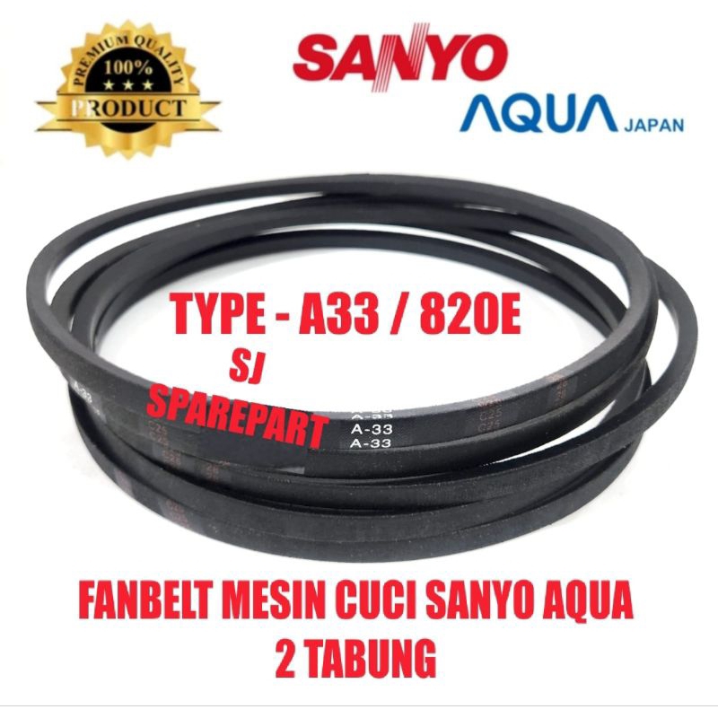 FANBELT MESIN CUCI SANYO AQUA VANBELT PANBELT FANBELT A-33 A-820E