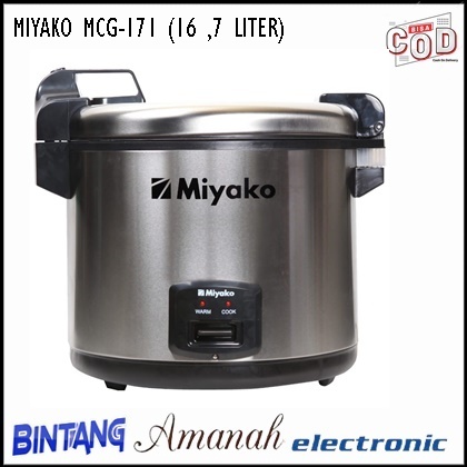 RICE COOKER / MAGIC COM MIYAKO MCG 171 / MCG-171 (16 ,7 LITER) KLIK VARIAN TIPE