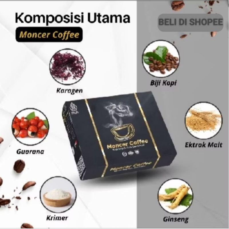 

isi 8 sachet[MONCEER - COFFEE]asli original kopinya pria punya selera