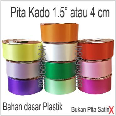 

Pita Kado Jepang Polos 1.5 inch atau 4cm