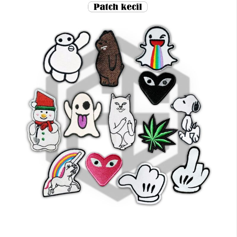 Patch Bordir Jahit Emblem Gambar Lucu Aksesoris Patch Bordir Keren