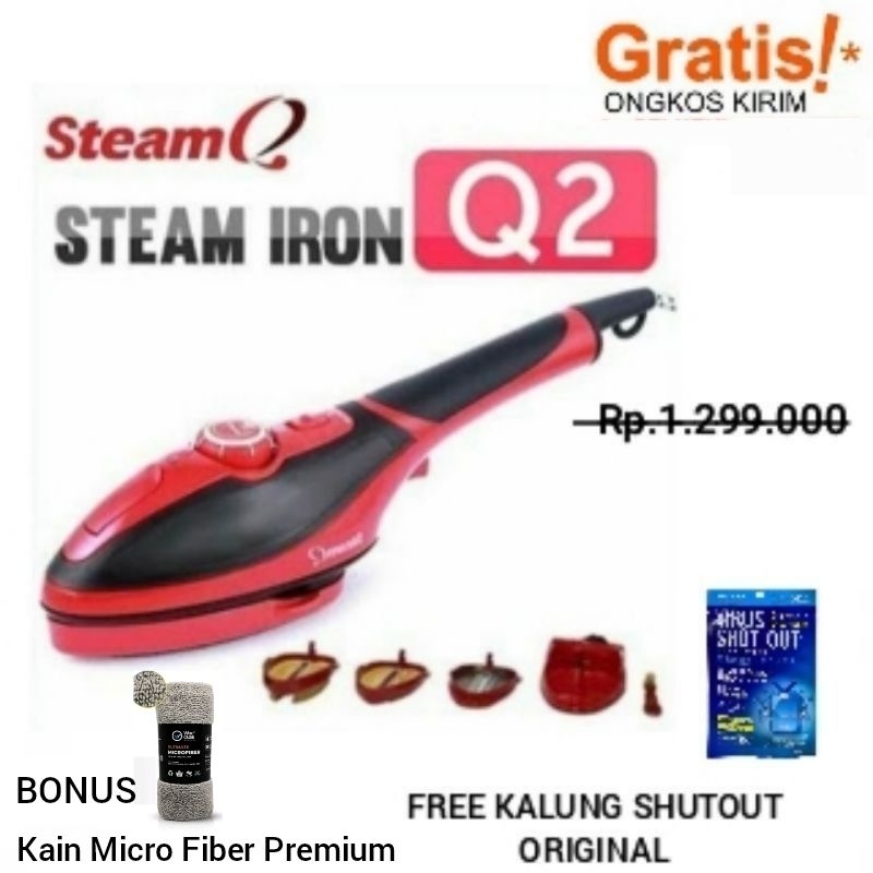 setrika uap steam q v1 and Steam q v2 original brand korea Ongkir=0