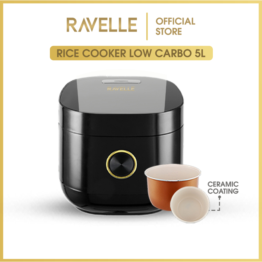 RICE COOKER RAVELLE LOW CARBO  RCR-5LS Smart Digital Rice Cooker Low Carbo Low Sugar 5L - Inerpot Ce