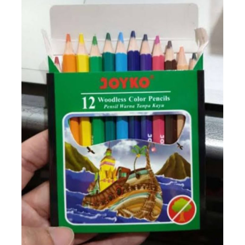 

Pinsil warna/pensil warna joyko/pinsil warna joyko 12 warna/pensil warna joyko pendek