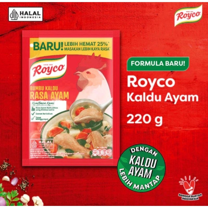 

Royco Bumbu Kaldu Penyedap Rasa Ayam 220gr