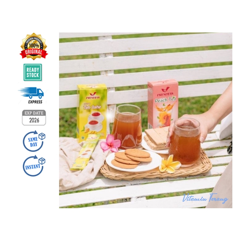 

(Box isi 5) Prendjak Instant Peach Tea / Lemon Tea Teh Persik Teh Lemon Teh Instan