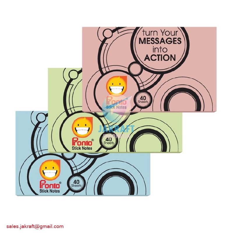 

GOGO 4 Lembar Sticky Notes Pastel PRONTO SN 656 Memo Tempel 5 x 75 mm 5x75mm