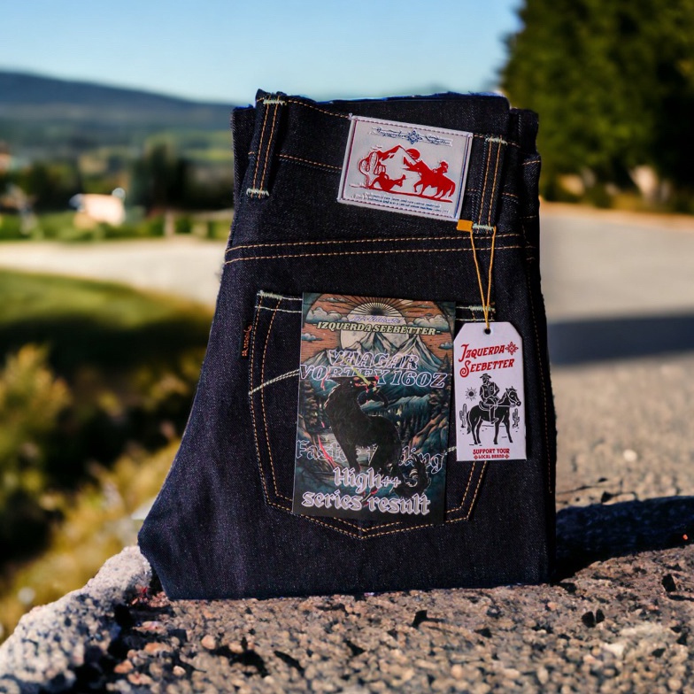 KODE Q49A Izquerda  Vhagar V1 16Oz Pants Denim Selvedge Accent  Extra Deep Indigo