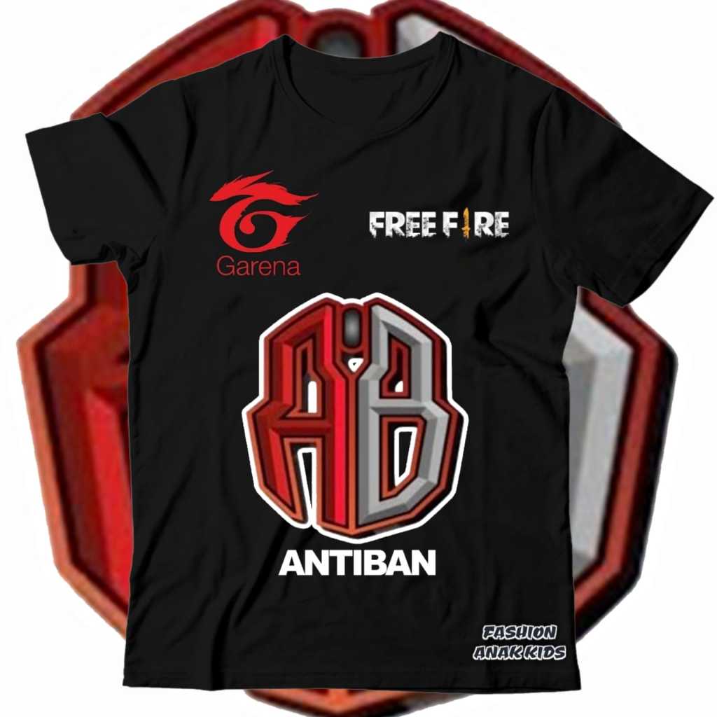 (BISA COD) KAOS ANAK BAJU ANAK FF FREE FIRE SQUAD ANTIBAN GAME FF FREE FIRE