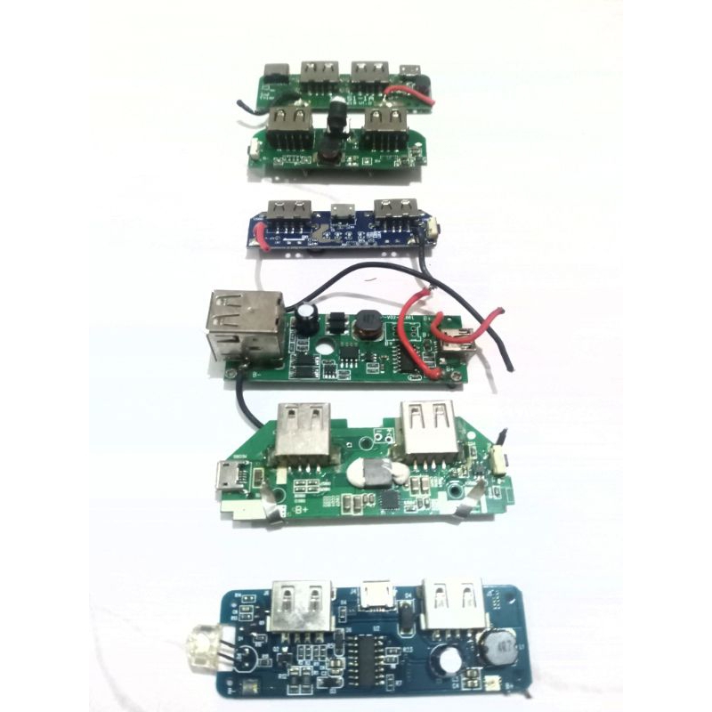 Modul powerbank output 2 slot input micro usb kondisi copotan
