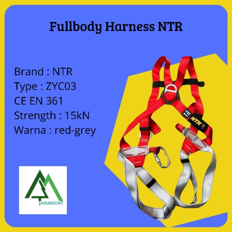 Full Body Harness NTR High working | Body Harness Fall Arrester Pekerja Proyek | Body harness Outbou
