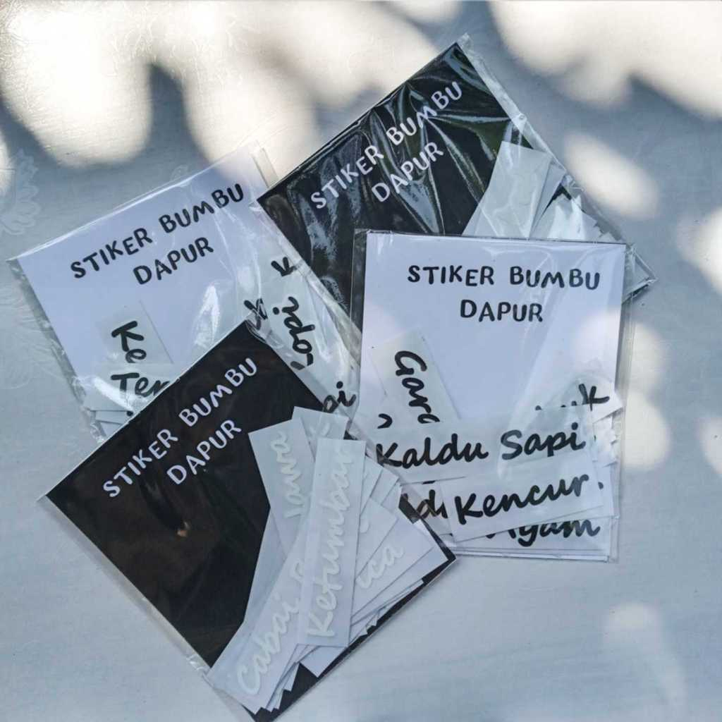 

Stiker Label Bumbu Dapur / Paket Stiker Cutting Label Bumbu / Stiker Scotlet Bumbu Anti Air