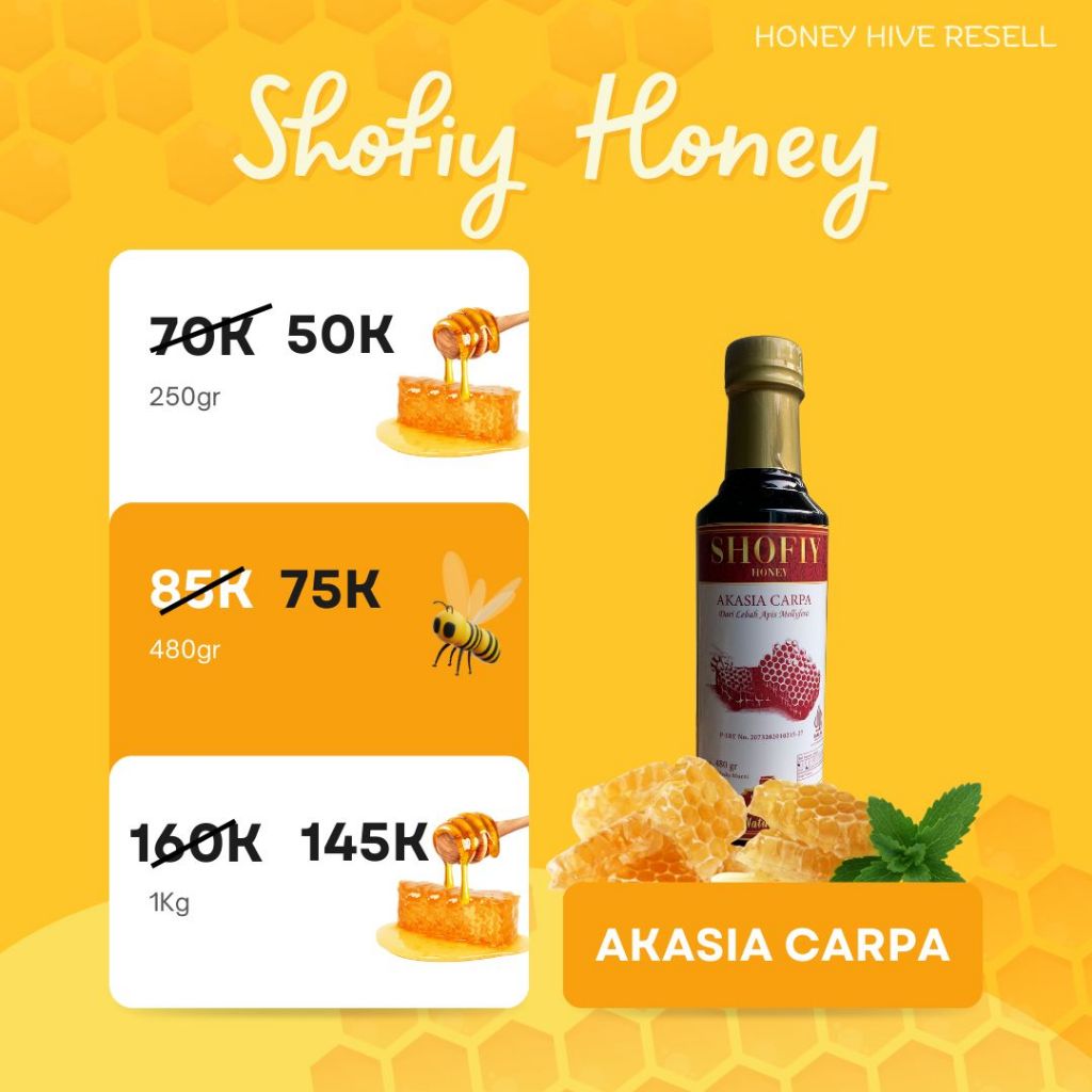 

Madu Hutan Alami Akasia Carpa by : Shofiy Honey (250gr - 1kg)