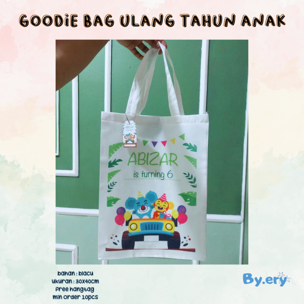 

TOTEBAG BLACU CUSTOM / GOODIE BAG BLACU CUSTOM / FREE HANGTAG / GOODIE BAG BLACU CUSTOM ULANG TAHUN DLL