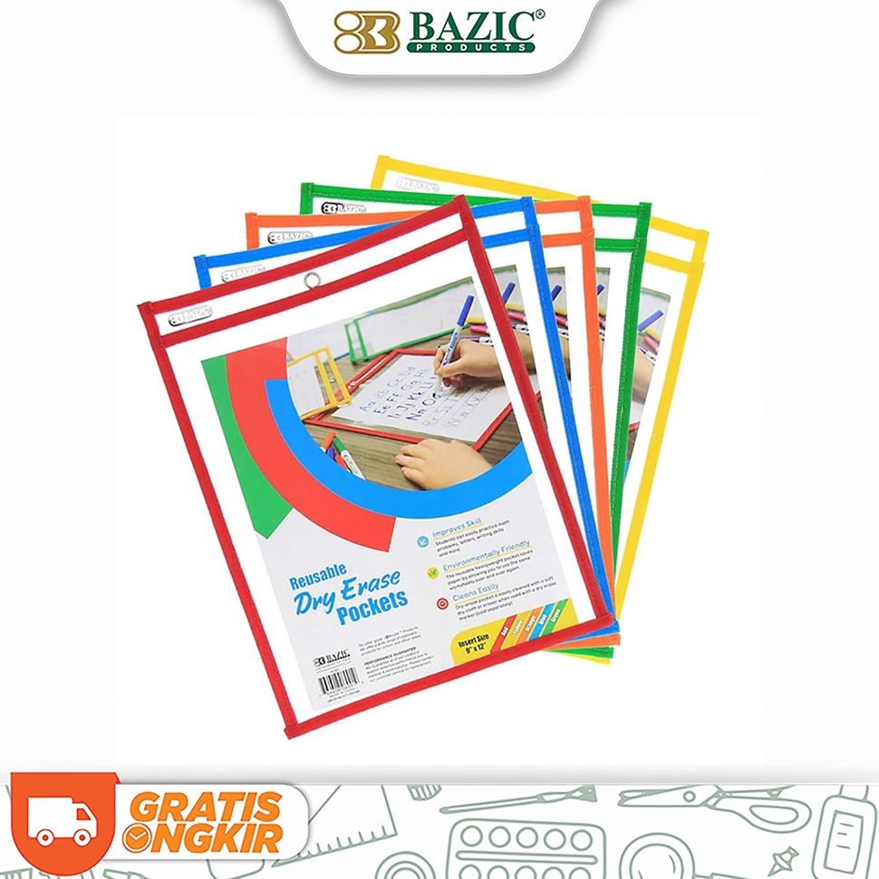 

Puncak 66 Bazic Reusable Writing Pockets Kantong Pelindung Kertas