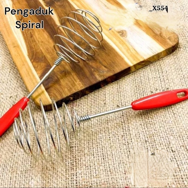 pengocok telur spiral gagang plastik pengaduk adonan kue pengaduk adonan serbaguna pengaduk adonan s