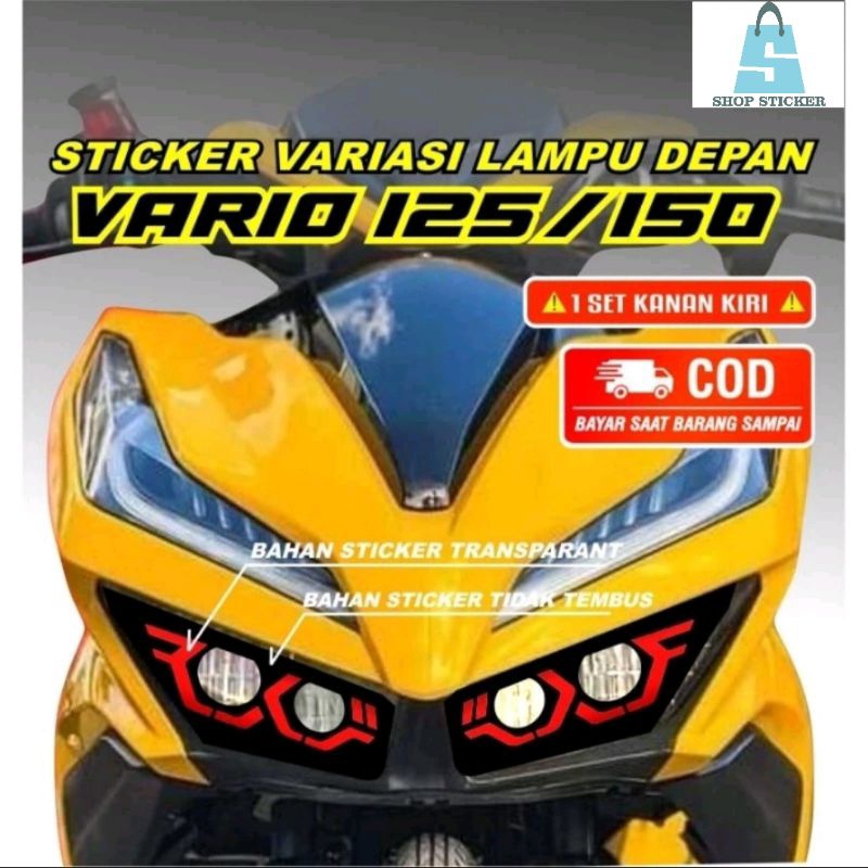

stiker variasi angle lampu depan vario 125/150 new(satupasang)