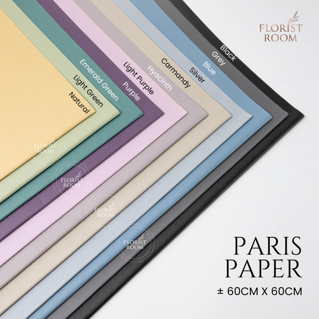 

3 lembar Paris Paper ±60cm x 60cm - Kertas Kado - Pembungkus Bunga - Waterproof Paper