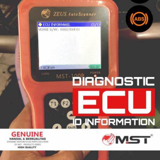 SCANNER MOTOR INJEKSI -ALAT RISET MOTOR INJEKSI UNIVERSAL-ALL MOTOR MASTER MST100P ORANGE