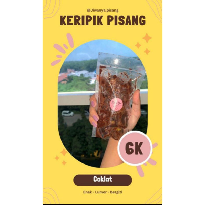 

keripik pisang rasa coklat