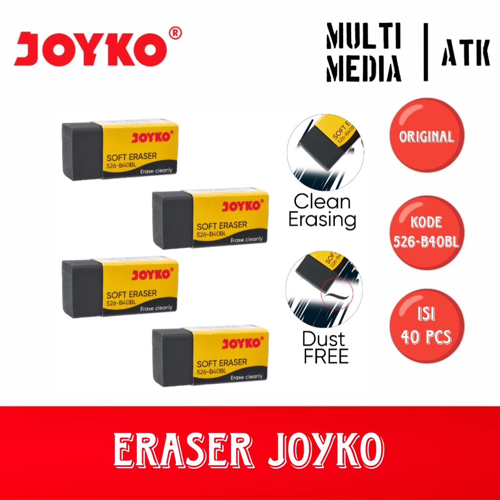 

STIP / ERASER / PENGHAPUS JOYKO 526-B40BL (ISI 40 PCS)