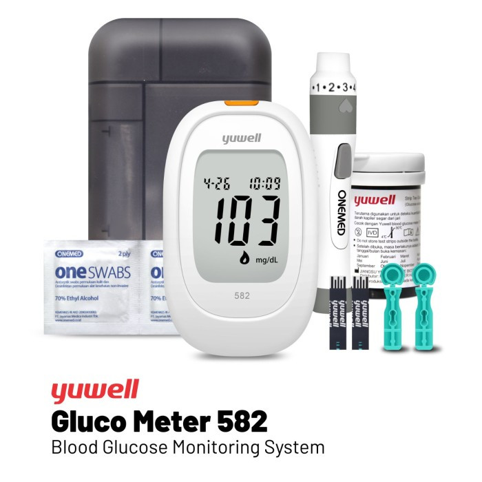 YUWELL ALAT TEST GULA DARAH 582 SET | Alat Cek Gula Darah