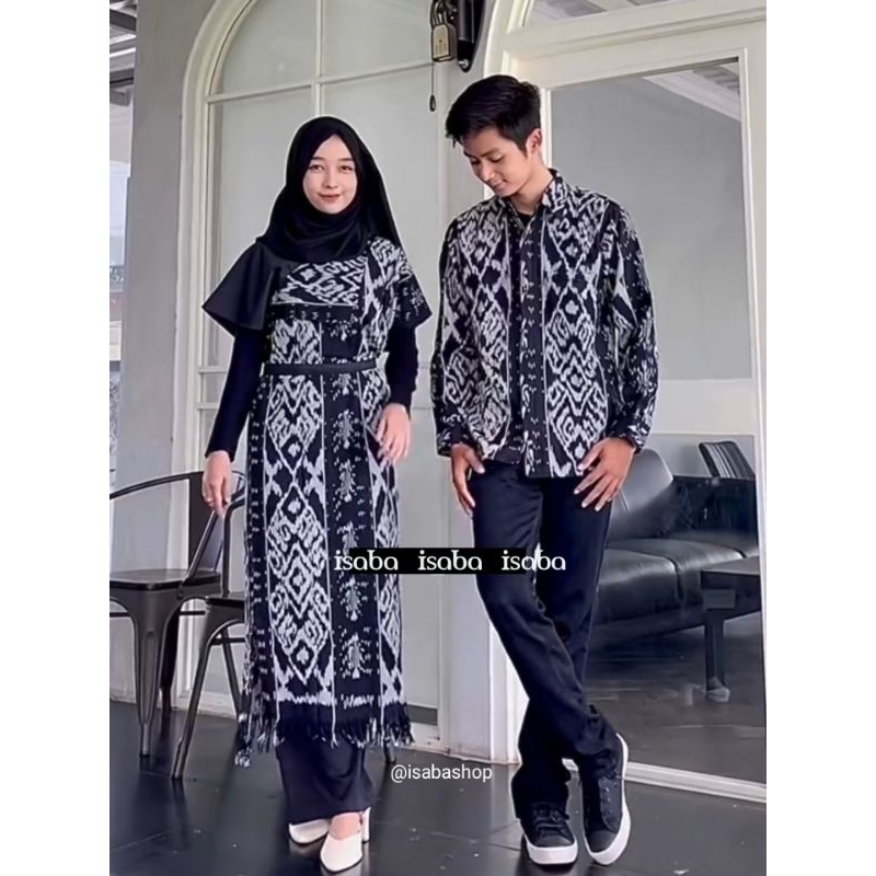 BAJU TENUN COUPLE, DRESS AURORA TENUN, COUPLE TENUN KONDANGAN, BATIK COUPLE PASANGAN