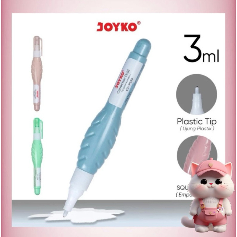 

N149 Tip Ex Cair Joyko Pastel CF-P236 / Correction Fluid / Cairan Koreksi / Tip X