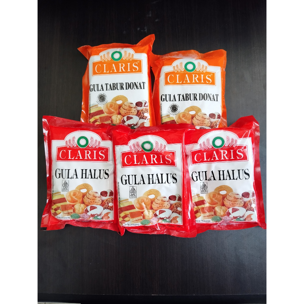 

Gula Tabur Donat Gula Halus Gula Donat @ 250 Gram Gula Tabur Claris Gula Donat Claris icing sugar