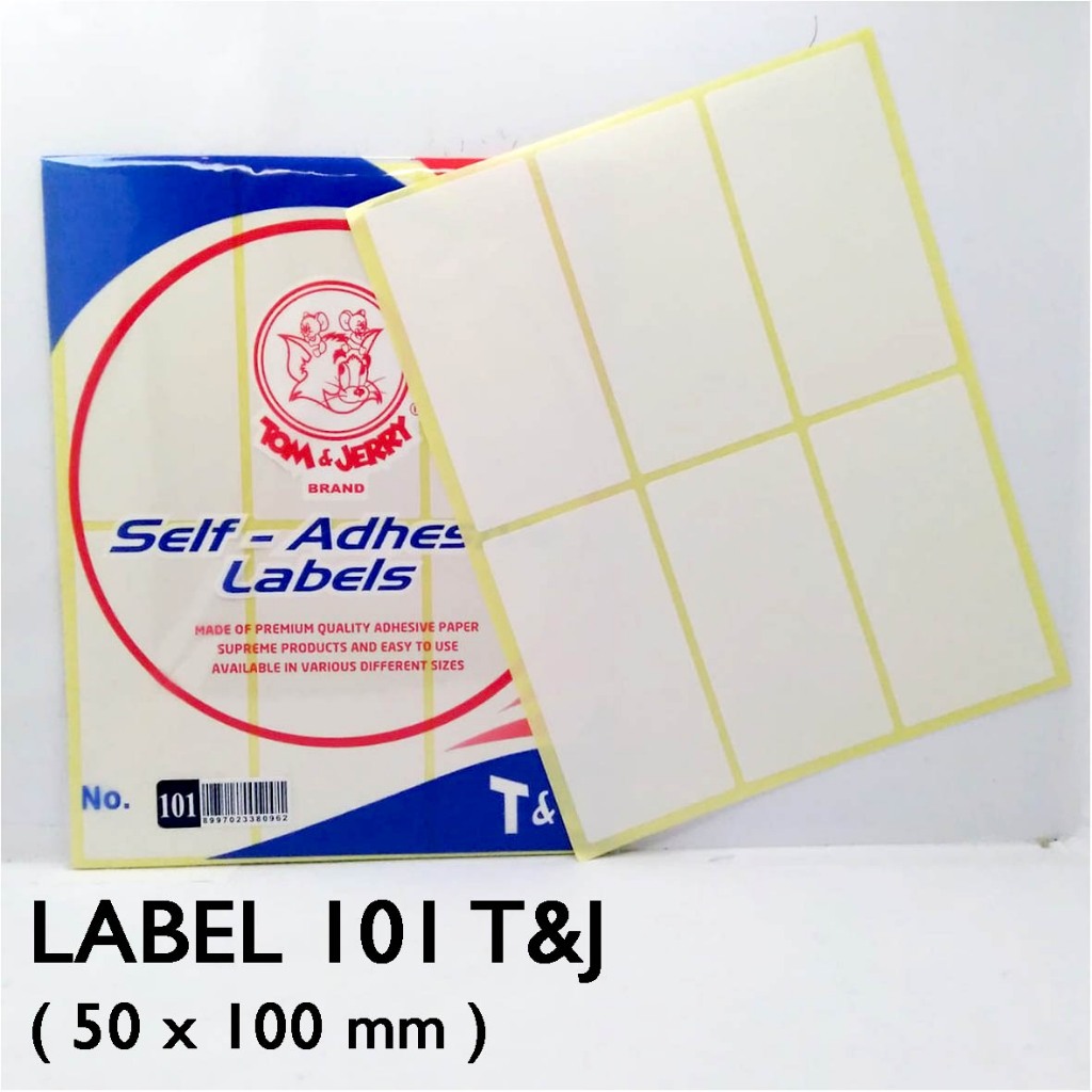 

1 PAK LABEL 101 T AND J | LABLE STICKER MOTIF TOM & JERRY | SETIKER | LEBEL T& J 101 | SELF ADHESIVE TJ | LABLE | 1 PAK ISI 60 PCS STIKER LABEL KOSONG