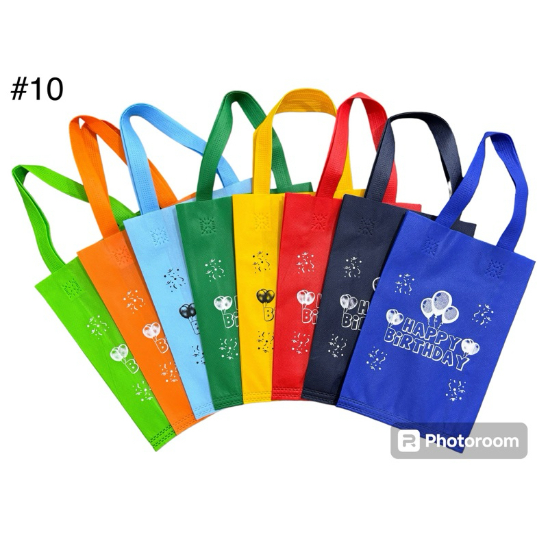 

Tas Spunbond / Tas Kain Belanja / Goodie Bag HLS ( tali lipat samping press bawah ) ULANG TAHUN 20x30+8 ( 1W )