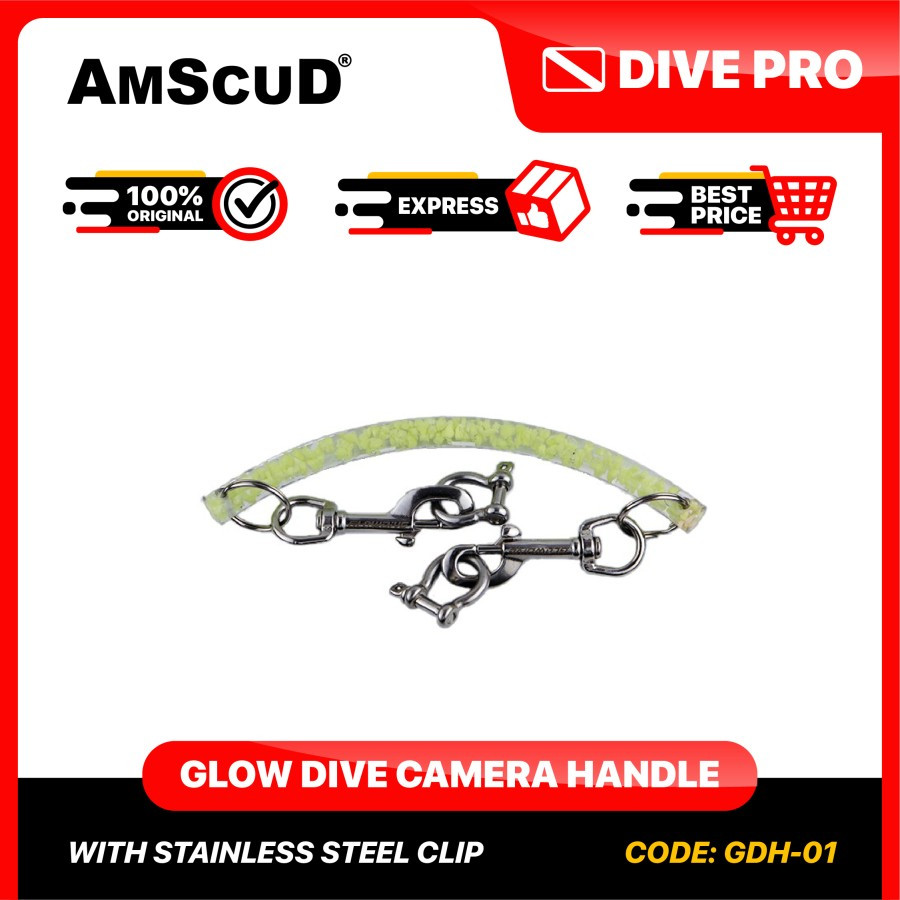 AMSCUD Glow Dive Camera Handle With Stainless steel Clip GDH-01