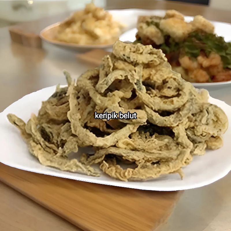 

keripik belut//keripik belut 500 GRM enak