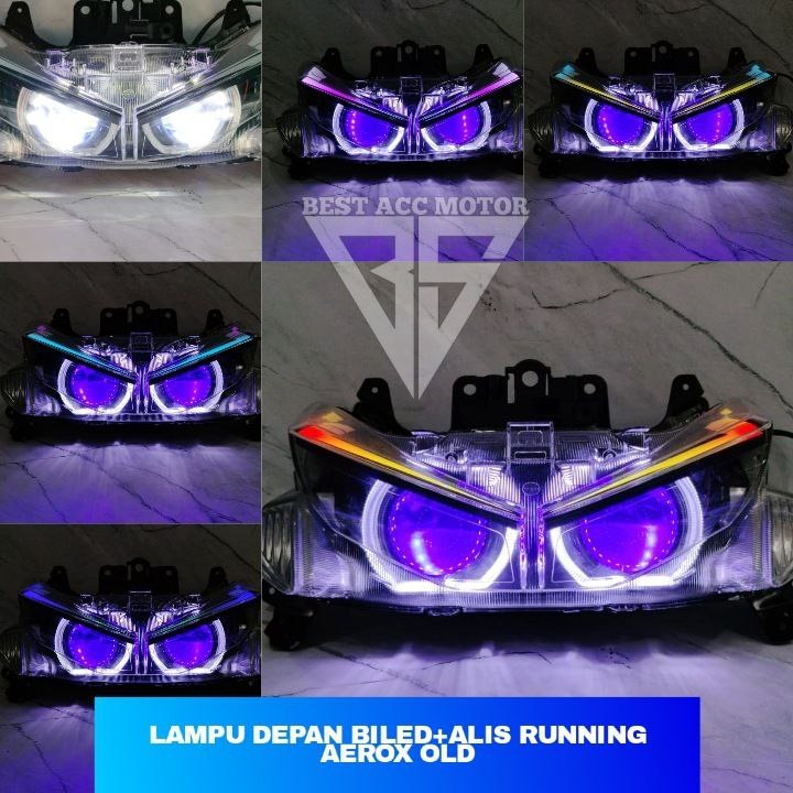 LAMPU DEPAN BILED AEROX OLD LAMPU ALIS RUNNING LAMPU DEPAN PROJIE AEROX LAMPU BILED AEROX