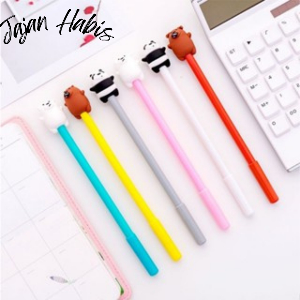 

JABIS Pulpen Bears Pen Motif Karakter Pena Gel Karakter Bare Bear Beruang Lucu Stationary Alat Tulis Sekolah Kantor ATK Murah