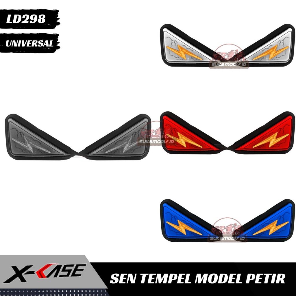 LAMPU SEN TEMPEL 298 SEGI TIGA SEIN PETIR FAIRING BELAKANG RUNNING